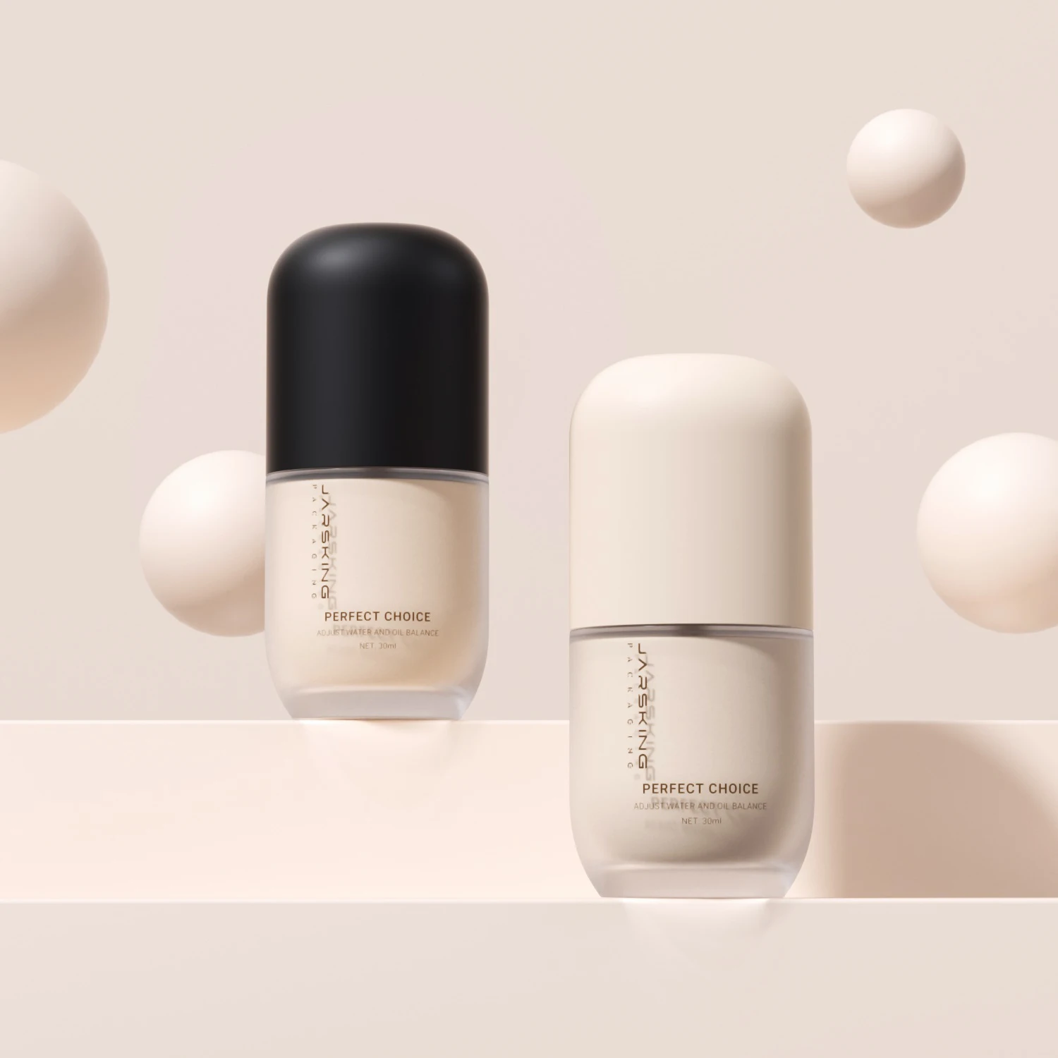 Unique Skin Care Packaging 30ml 1oz Custom Label Logo Empty Luxury Glass Skincare Hair Oil Face Serum Cream Pump Bottle With Box