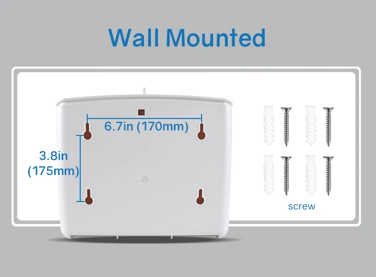 commercial bathroom toilet kitchen mall Plastic wall mount Z Fold paper towel dispenser
