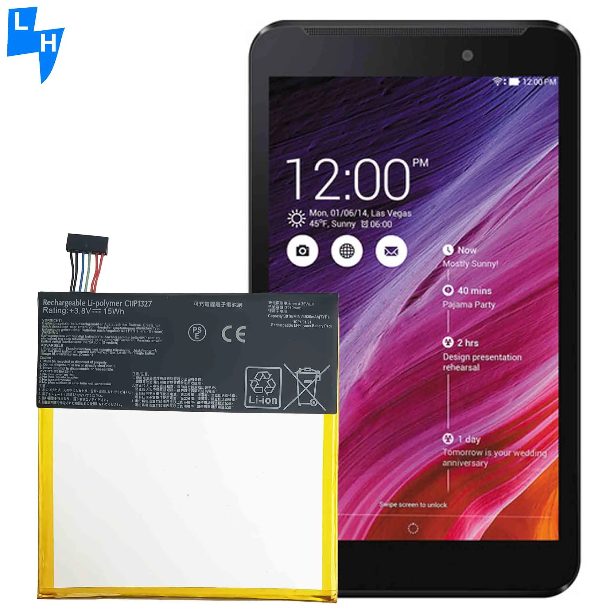 Батарея для ASUS MeMo Pad 7 4000 мАч C11P1327 FE170CG Fonepad 2014 K012 Me172V ME170 ME371 FE170