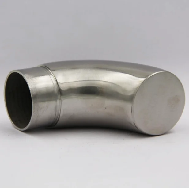 Stainless Steel Pipe Handrail Round Wall Return End Connects for Cable Railing Deck