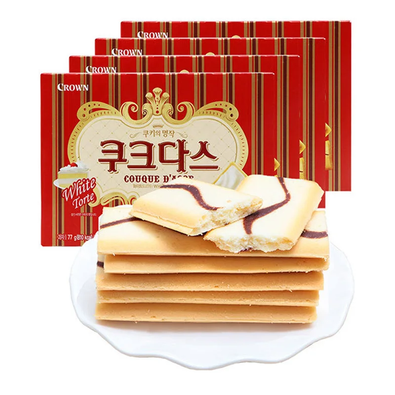 Wholesale Exotic Snack Cookies Cream flavored sandwich cookies biscuits Asian snacks