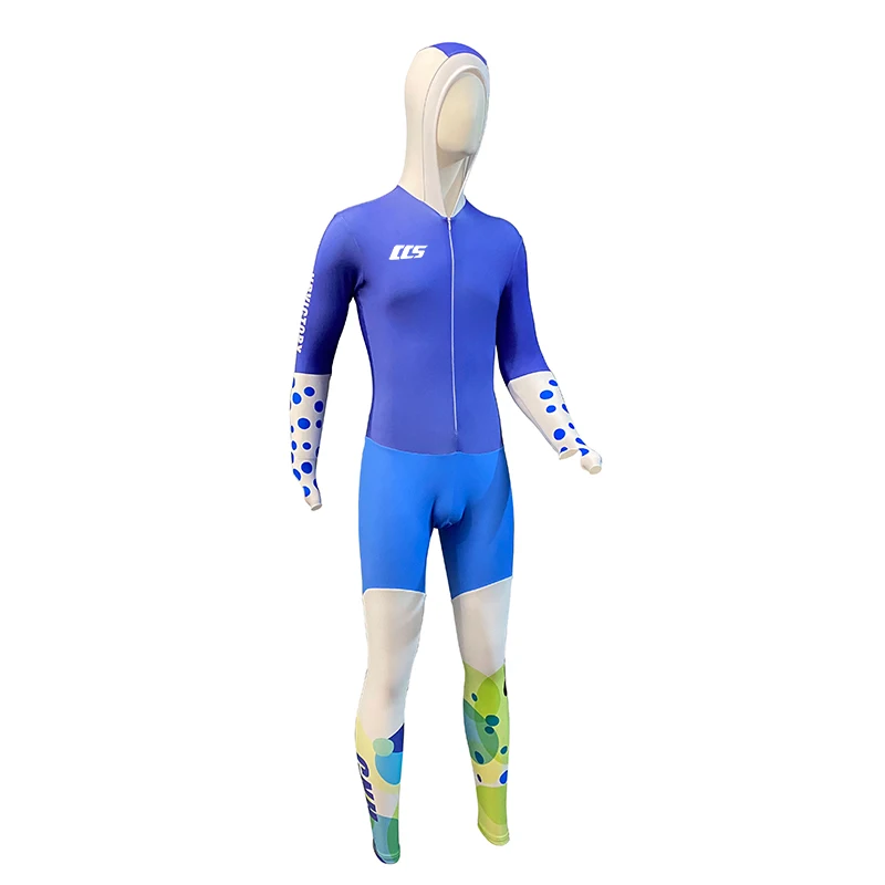 rollfly comfortable sublimation training high-quality skin suit full body OEM/ODM ski racing riding ice speed skating suit