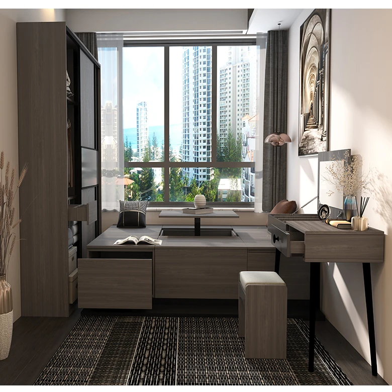 
Contemporary Customized Bedroom Furniture Storage Tatami Bed for Multi-functional Room 