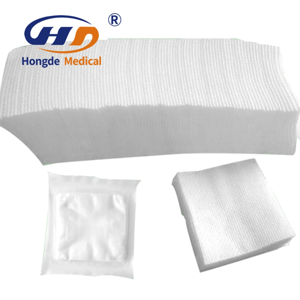 HD812-G17 Medical Gauze Swab With 100% Cotton Compressed  Absorbent Sterile And Non Sterile Gauze Swab