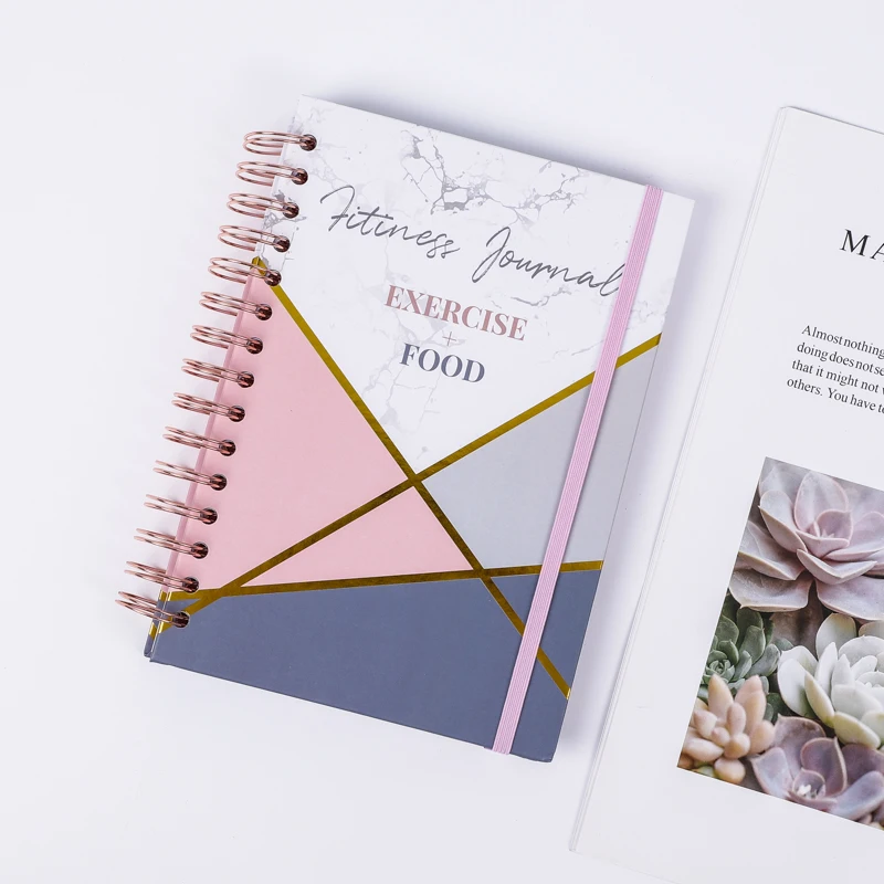 Customized Exercise Schedule Spiral Diet Fitness Journal Organized Notebook