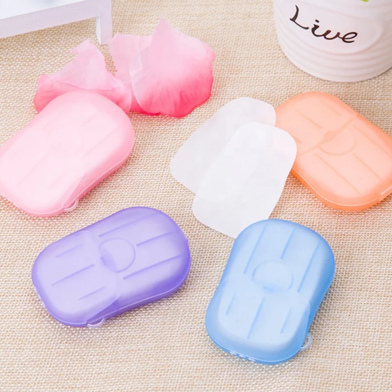 
Portable Water Soluble Travel Disposable Skin Care Hand Washing Strips Sheets Paper Soap Paper 