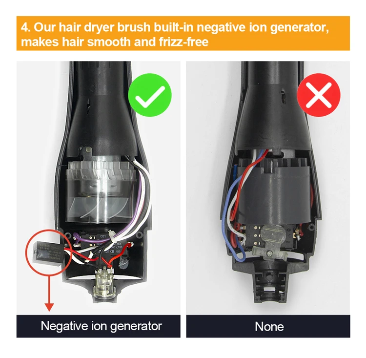 Hot Tools Blowout Air Straightener Brush Round Hair Blow Dryer Brush For Blow Drying