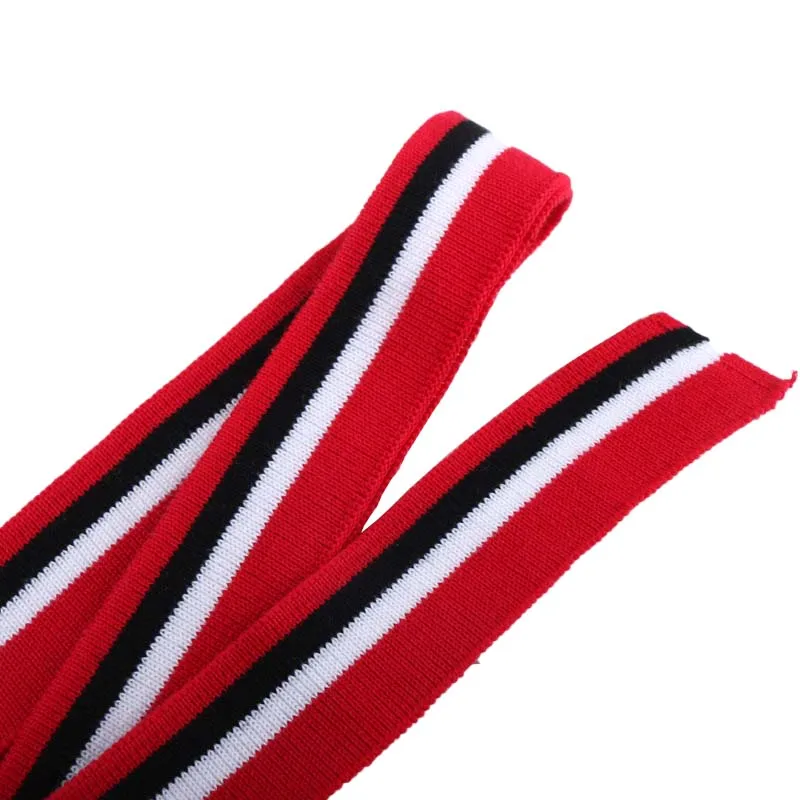 Polo Shirt Multi-Color Knit Striped Flat Collar Adult Lapel t-Shirt Finished Collar Cotton Flat Cuff Neckline