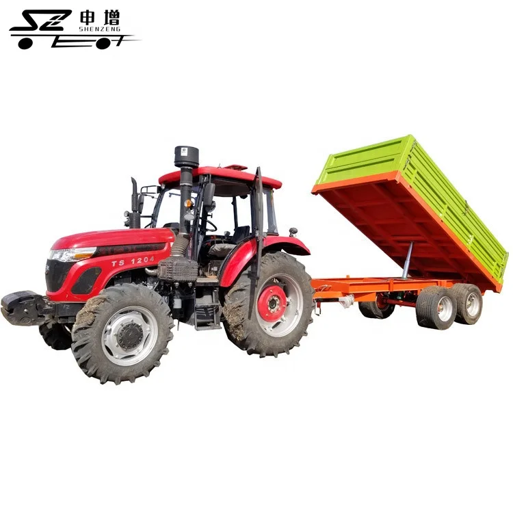 Heavy Duty Silage Trailer 4 Wheel Farm Tractor Tipper Trailer 10T