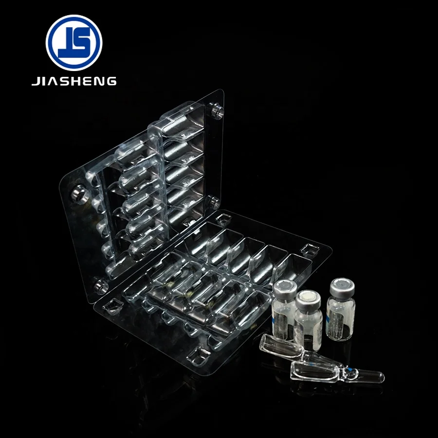 Accept Custom ISO13485 Approval Medical Plastic Vial Packaging Amploules Blister Trays