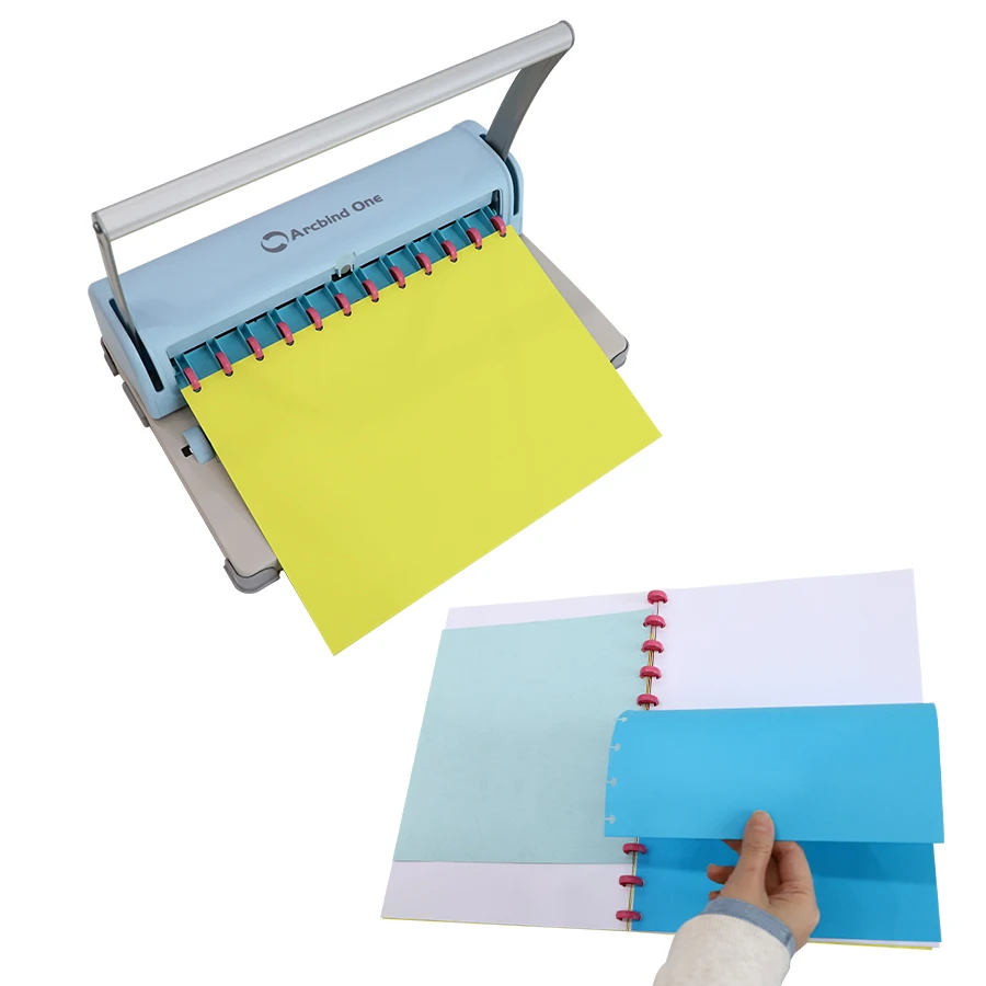 Disc ring punching and binding machine