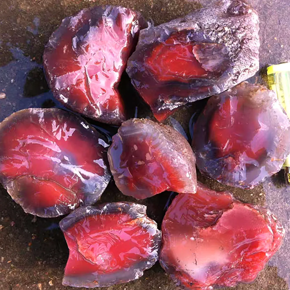 Nature carnelian raw crystal stone wholesale high quality rough red agate stone