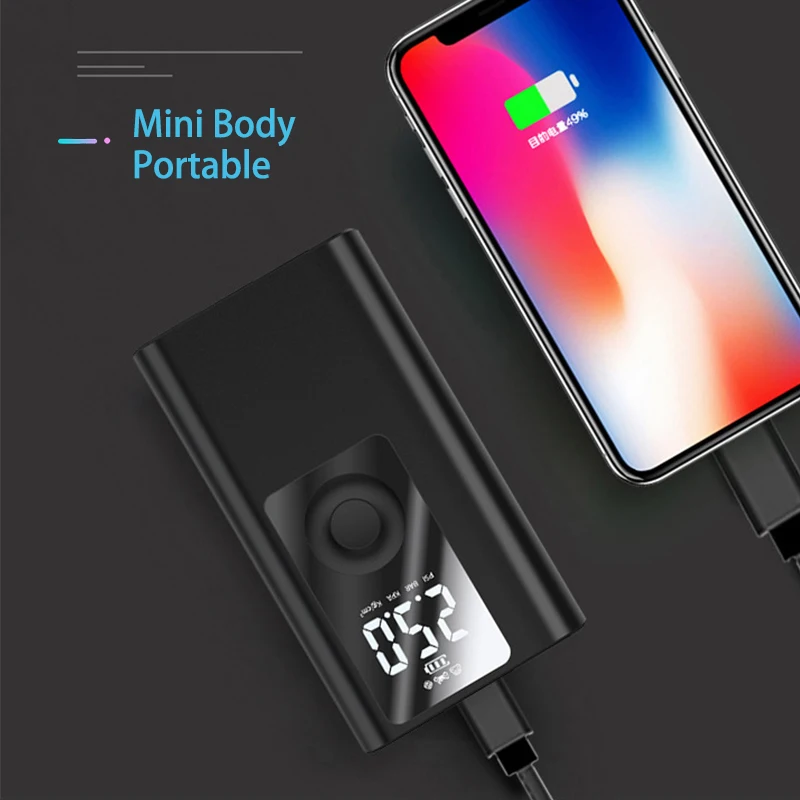 150PSI portable bicycle air compressor E-bike motorcycle 4000mAh cordless mini bike air compressor pump tire pump tire inflator