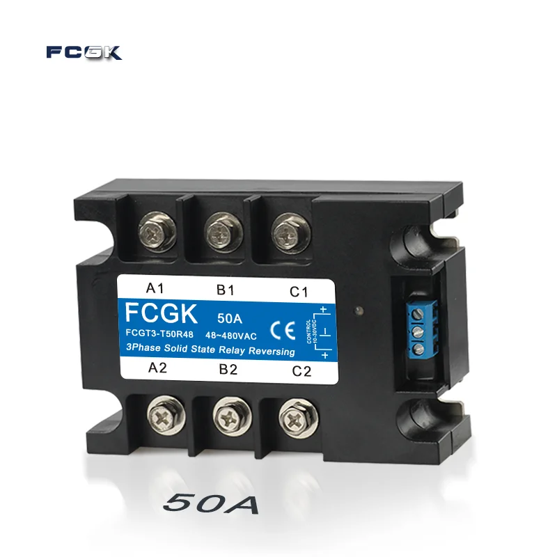 FCGK Solid State Three Phase Reversing Relay 25A 48-480VAC SSR