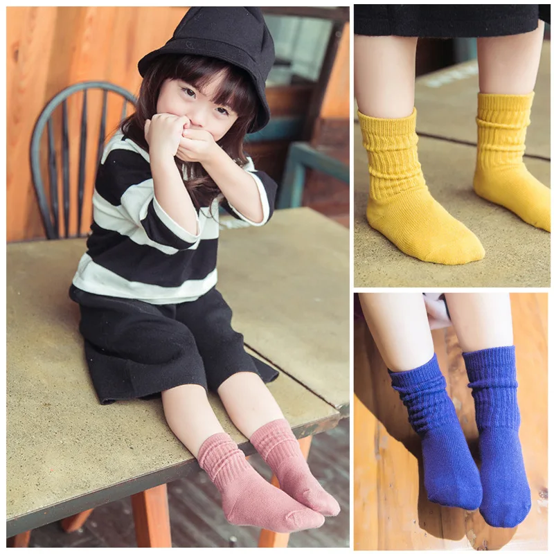wholesale bulk children slouchy scrunchy socks rib cotton baby kid slouch socks