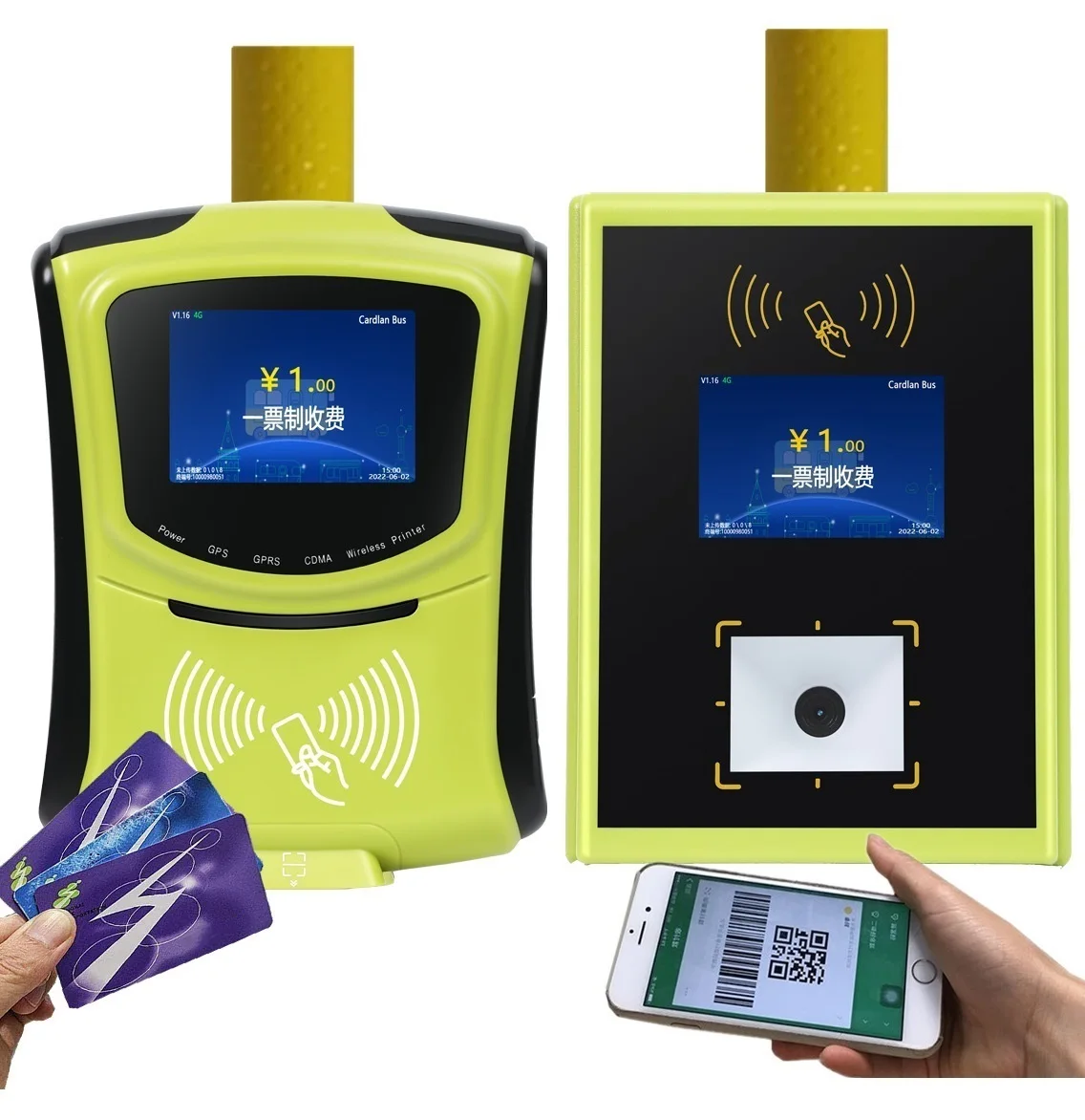 3G 4G WIFI paypass Payment reader pos printer terminal for bus prepaid ticketing system
