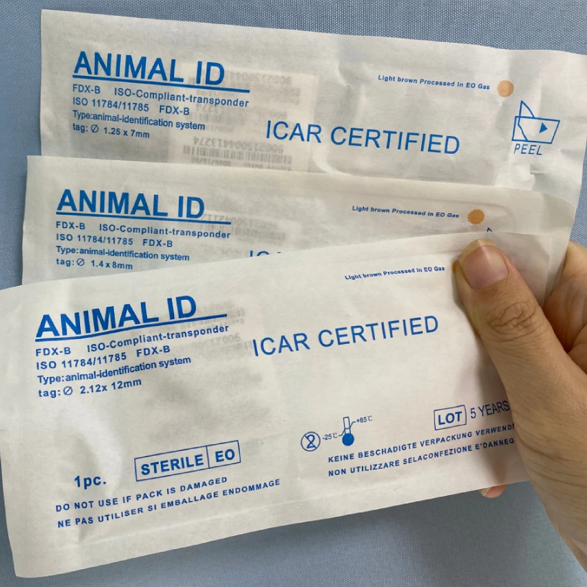 2.12*12mm RFID Animal ID Bio-glass Tag Cow Cat Livestock Syringe Transponder Micro Chip Implant Pet Microchips