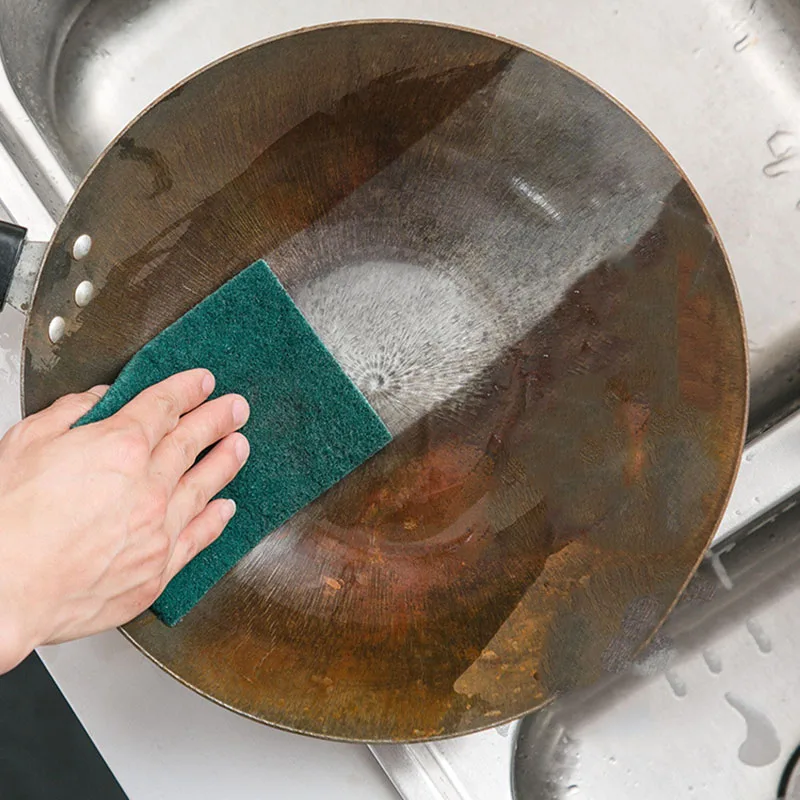 Green Durable Nylon Kitchen Reusable Dish Washing Cleaning Sponge Scouring Pad