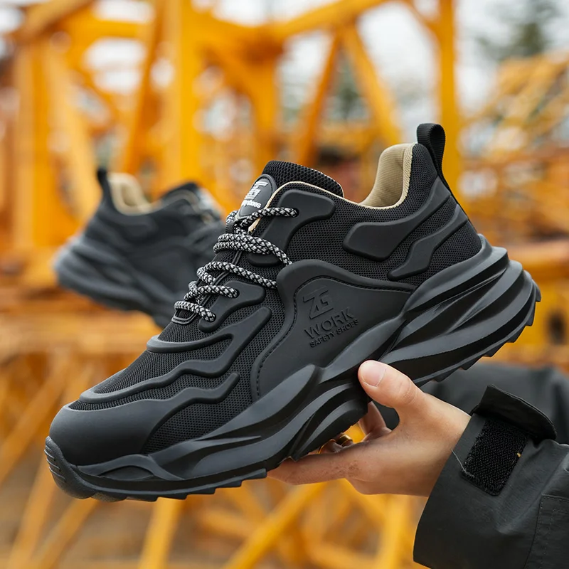 Лидер продаж Спортивная модная спортивная обувь со стальным носком без ткани подходит для рынка Бангладеш