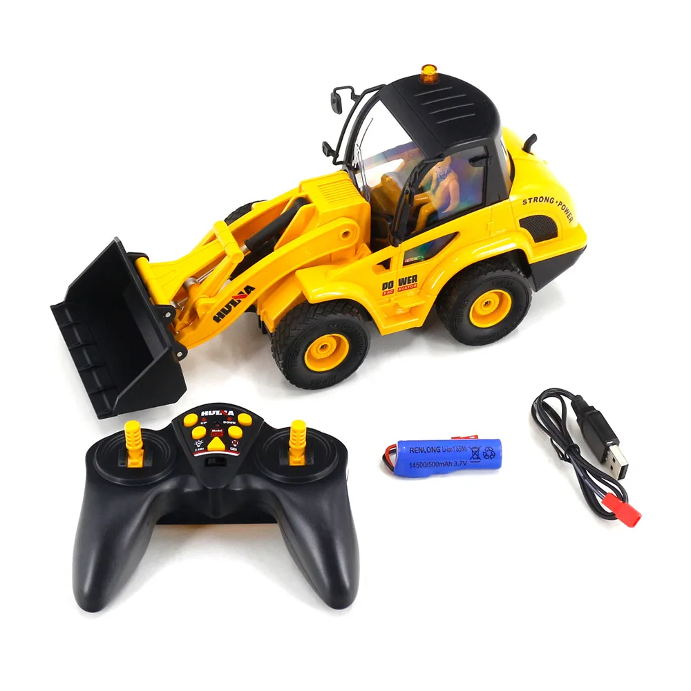 Huina 1518 1:24 Scale 9 Channels Semialloy Engineering Car Series Bulldozer Remote Control Toys Electric Car Toys