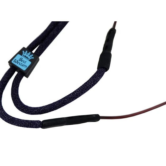 Silicone kids glasses cotton strap stretchy adjustable wholesale price short glass lanyard