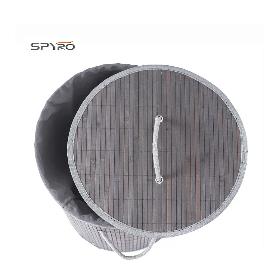 Cheap Custom Large Foldable Bamboo Laundry Hamper Clothes Toy Storage Box Laundry Basket