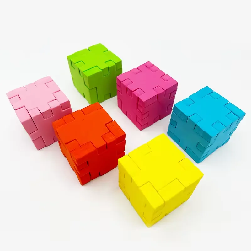 Diy Assemble Colorful Magic Cube Stacking Blocks Children Puzzle Game 3D EVA Foam