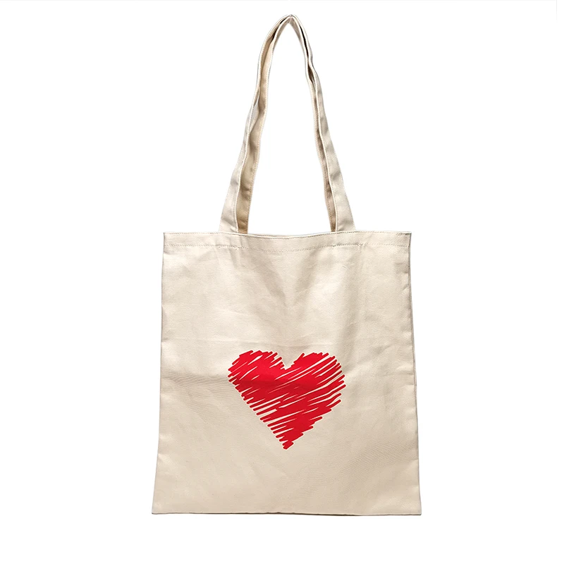 Custom Cotton Canvas Bag With Logo Printing For shopping