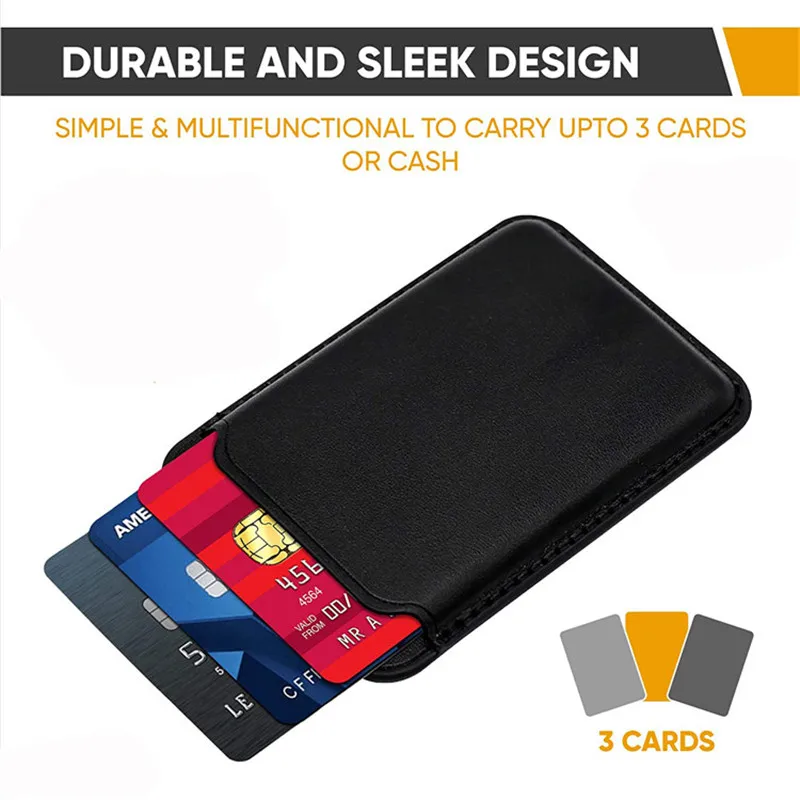 Credit Card Holder Strong PU Leather Magnetic Card Holder Wallet for Iphone 16 15 14 13 12 Pro Max