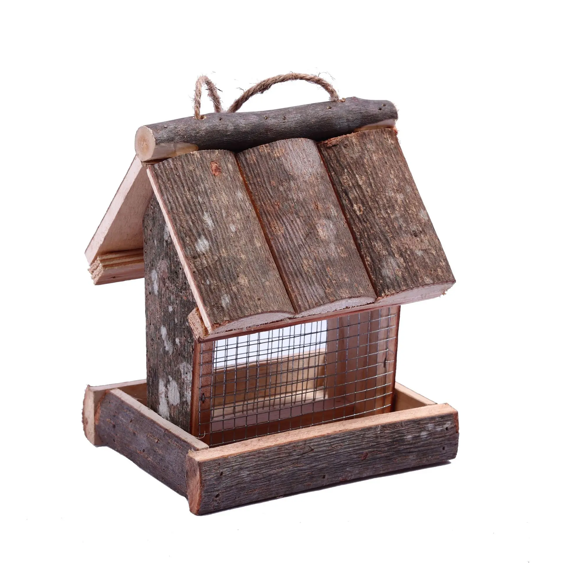 hanging bird house outdoor garden patio garden decorative pet cottage distressed leaves wooden birdhouse