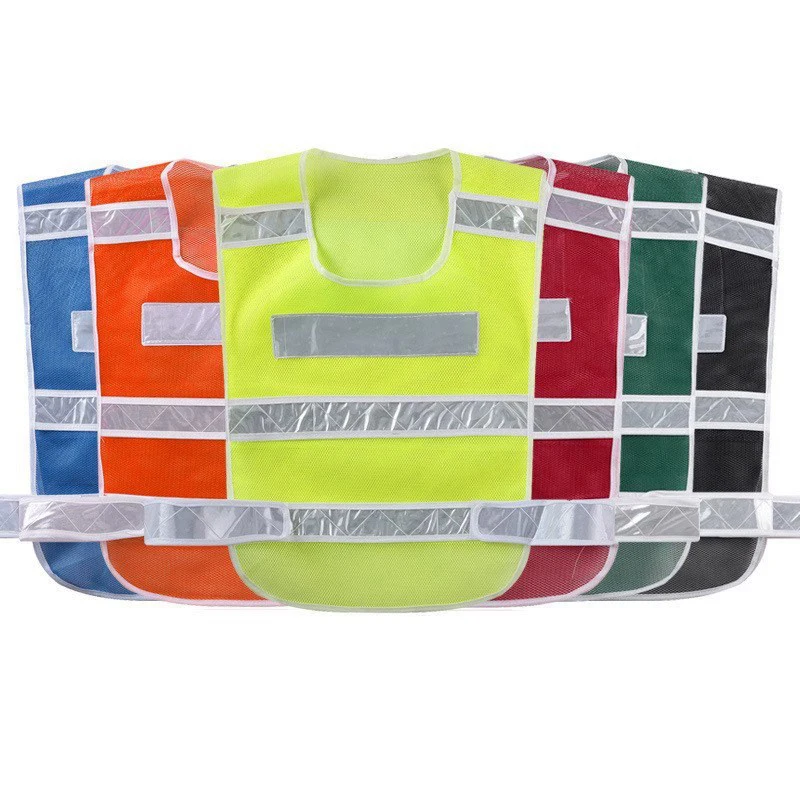 S-5XL Reflective Safety Clothing, Reflective Vest, Construction Jacket High Visibility Strip Hi Vis Work Security Safety Vest