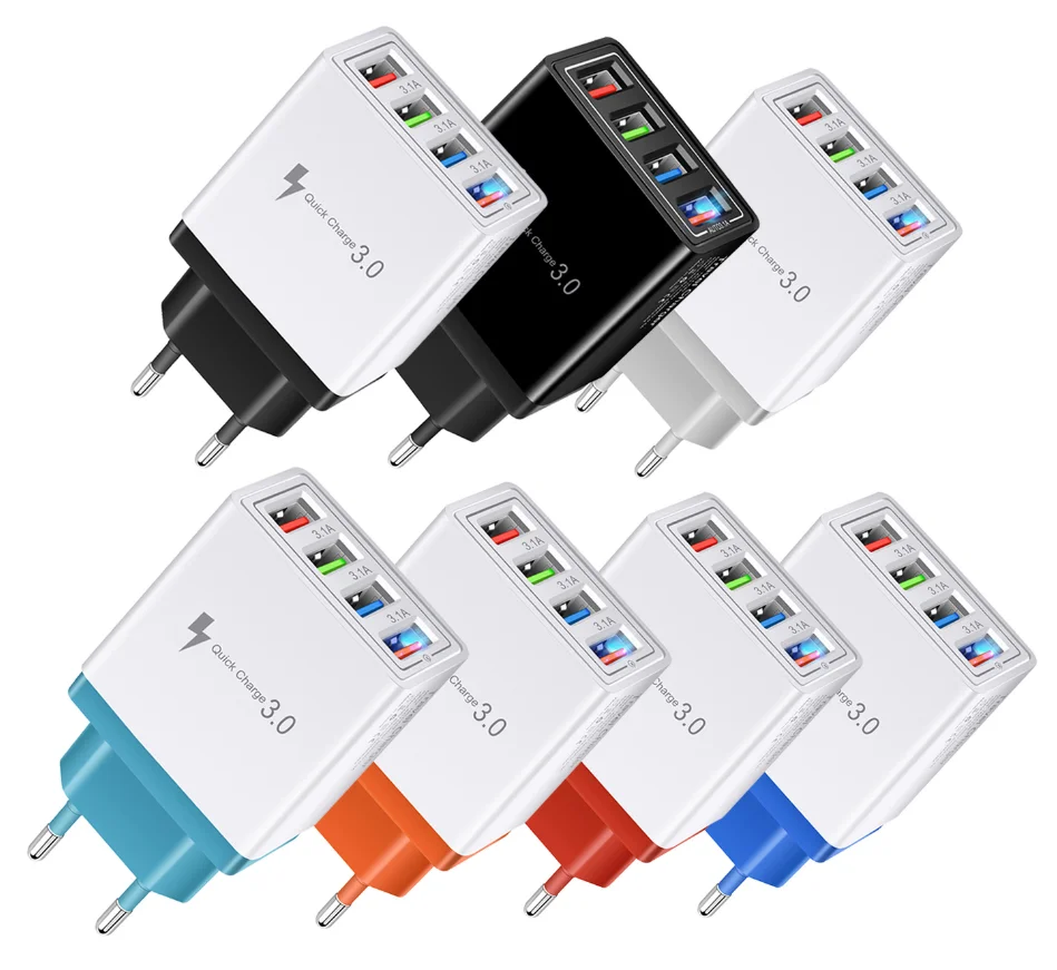 EU/US Plug USB Charger Quick Charge 3.0 For Phone Adapter for Huawei Xiaomi Tablet Portable Wall Mobile Charger Fast Charger