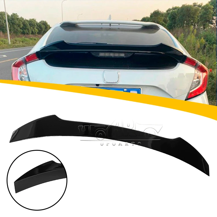 ABS Plastic Carbon Fiber M4 Rear Boot Lip Trunk Spoiler for Honda Civic X Hatchback FK FK4 FK7 FK8 5Doors 10th Generation 16-21