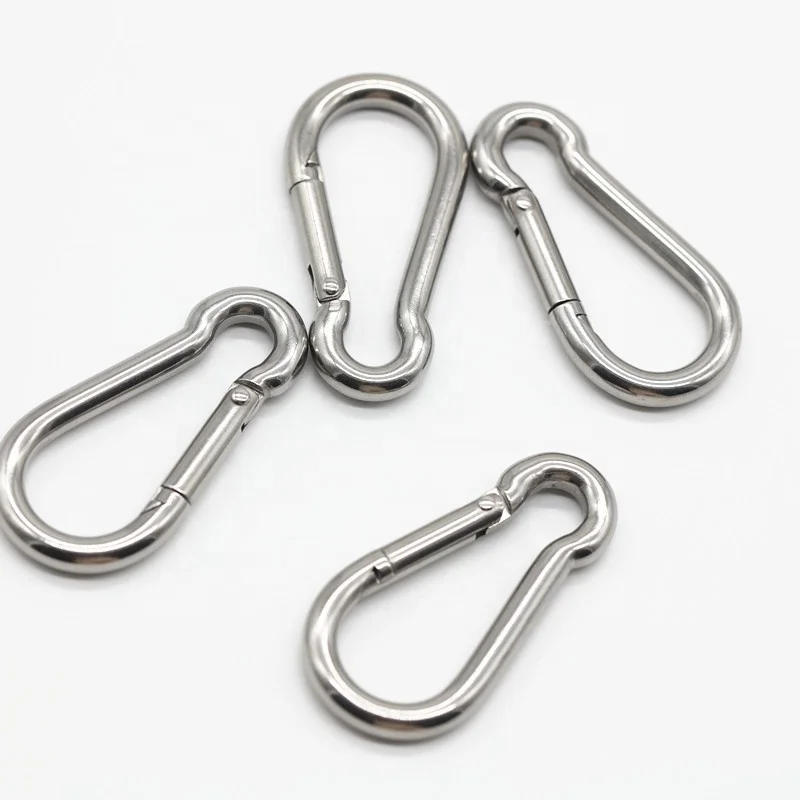 Wholesale Heavy Duty AISI 304/316 Stainless Steel Carabiner Snap Hook For Wire Rope Assembly