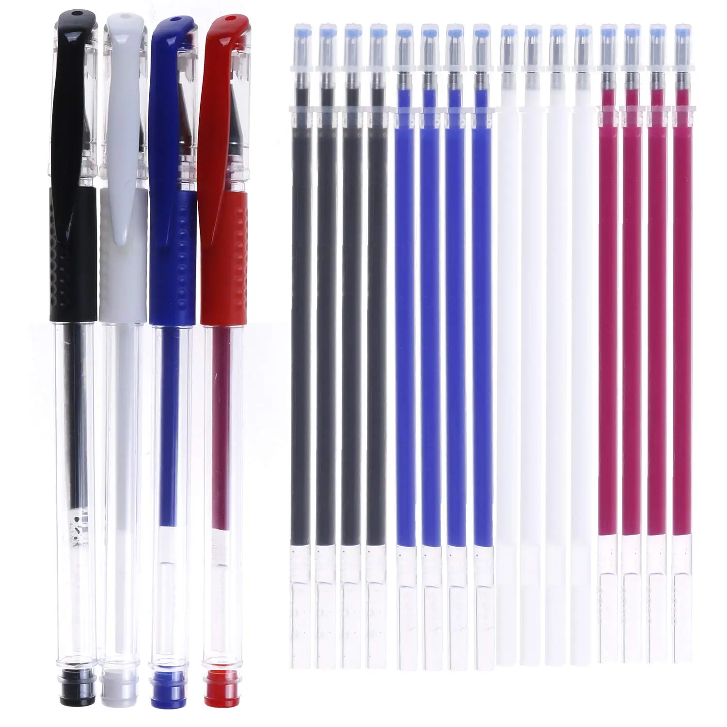 Heat Erasable Pens Set Heat Erasable Fabric Marking Pens Heat Erase with Refills and Pen Storage Bag for Quilting Sewing
