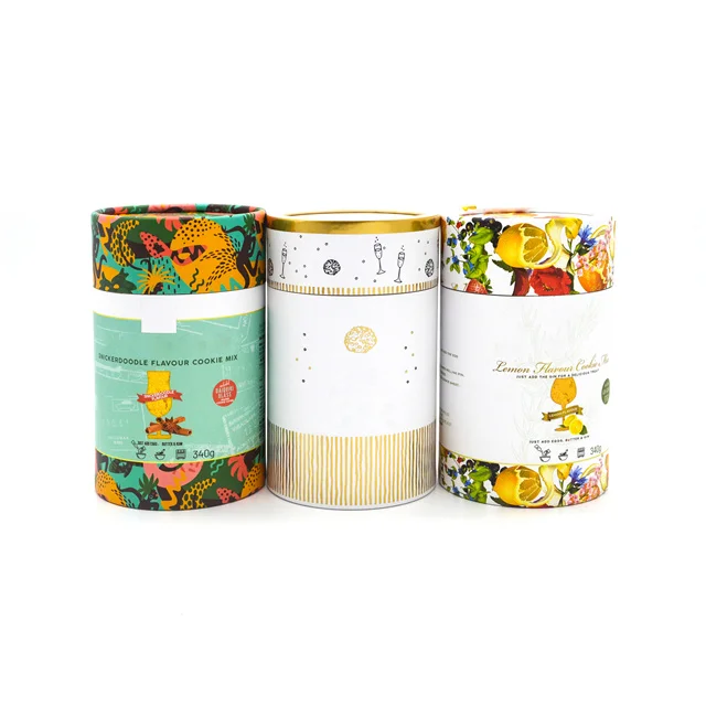 Custom food grade luxury round box cardboard paper tubes cylinder for cosmetic oil