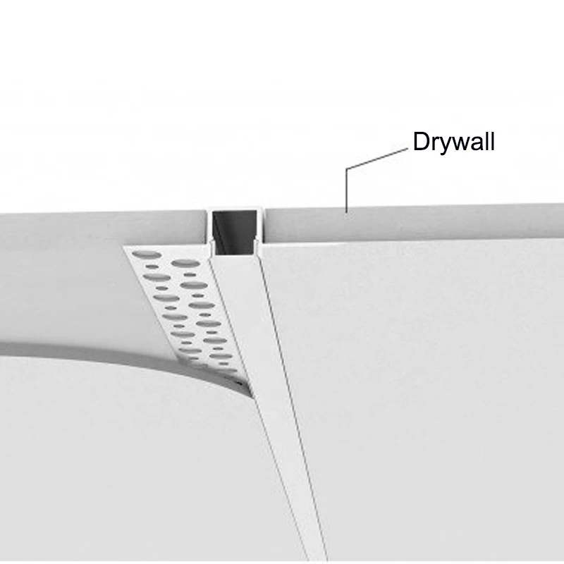 SDW062 Plaster-in LED Aluminum Channel with Flange for LED Strip, Drywall Aluminum Profile with Clip-in Diffuser and End Caps