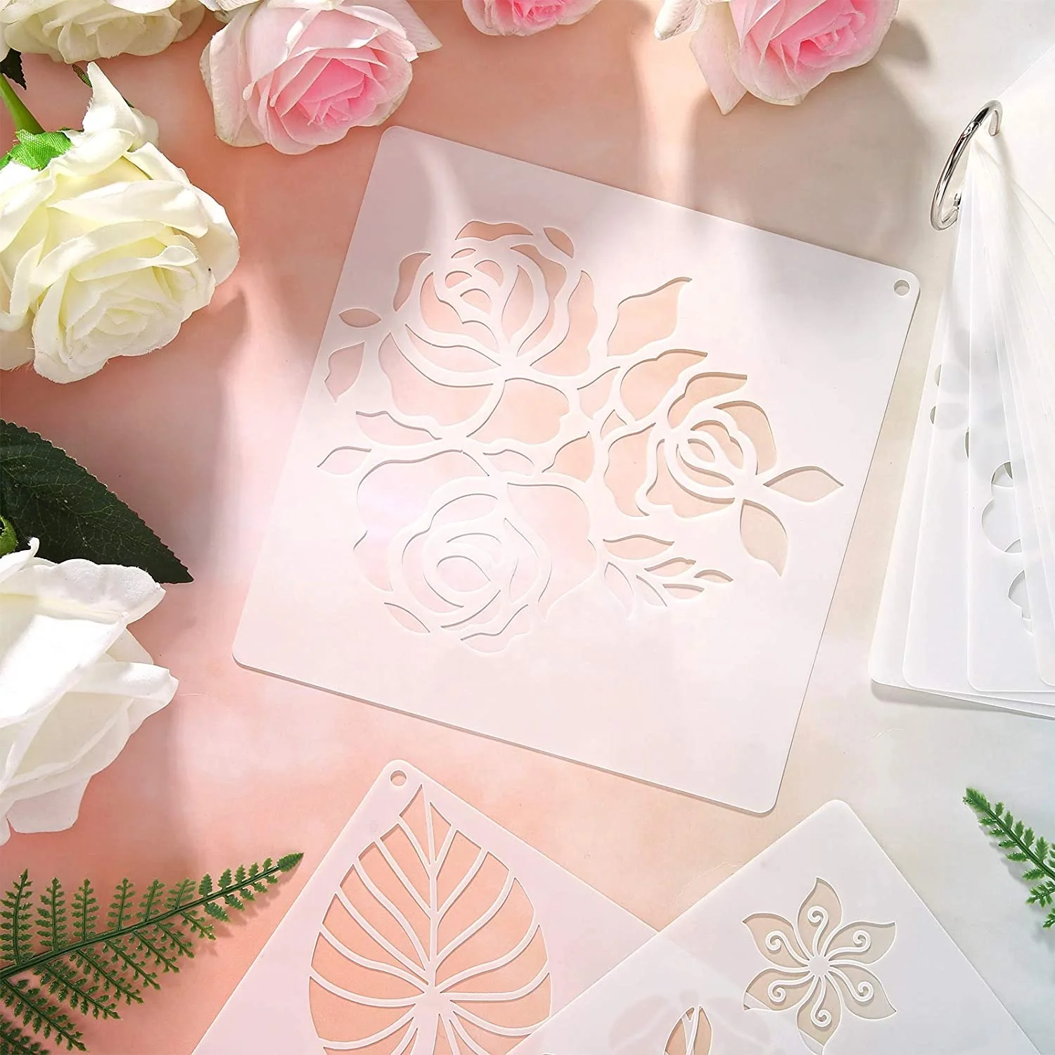 Flower Stencil Template for Painting Reusable Stencils Drawing Template DIY Painting Stencils