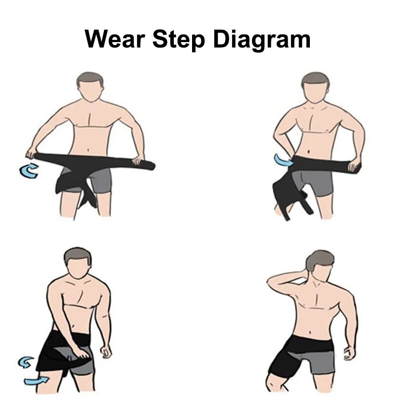 Neoprene Thigh Brace - Hamstring Quad Wrap - Adjustable Compression Sleeve Support for Groin Muscle, Sprains