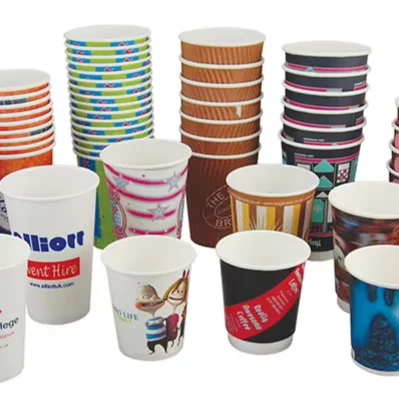 Disposable Single Wall Paper Cups Hot & Cold Coffee Milk Tea  Custom Cups