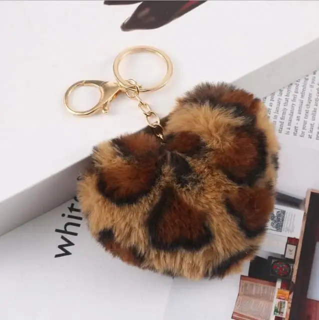Fashion pattern design popular plush baby doll 08keychain perfect gift rabbit fur keychain for women and girl