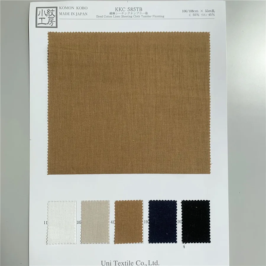 Wholesale white mixed soft washed organic cotton linen fabric for clothing