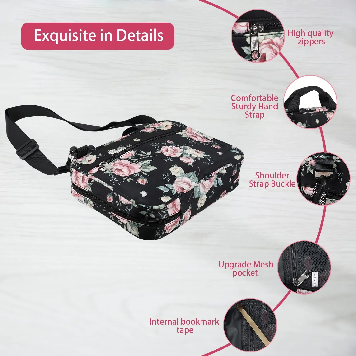 OEM ODM Multifunctional Large Bible Cover Easy Carrying Book Case Church Bag with handle for Christian gift