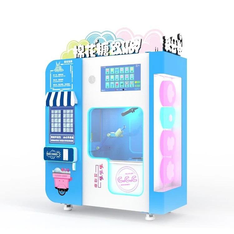 Фабрика высокое качество Коммерческая; Новейшая модель с цветными облака рулон цветок нить Автоматическая Cotton Candy торговый автомат