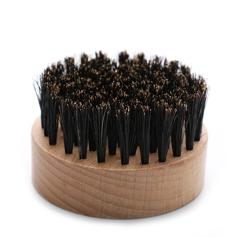 Shining Yellow Ceramic Coating Barrel Round Brush Boar Bristle Curling Hair Brush