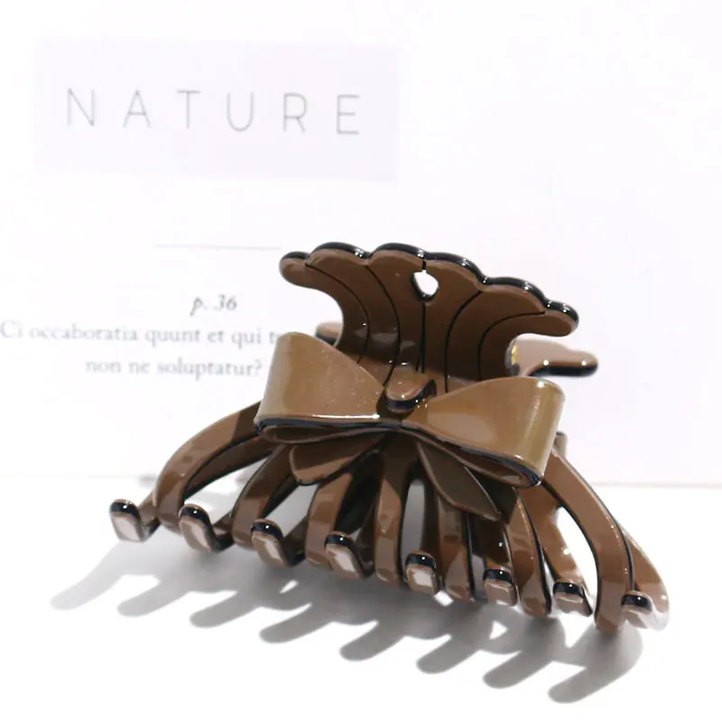 XinMei french elegant rose flower shark claw clip 2023 new arrival cellulose acetate large octopus claw clips women hair xl