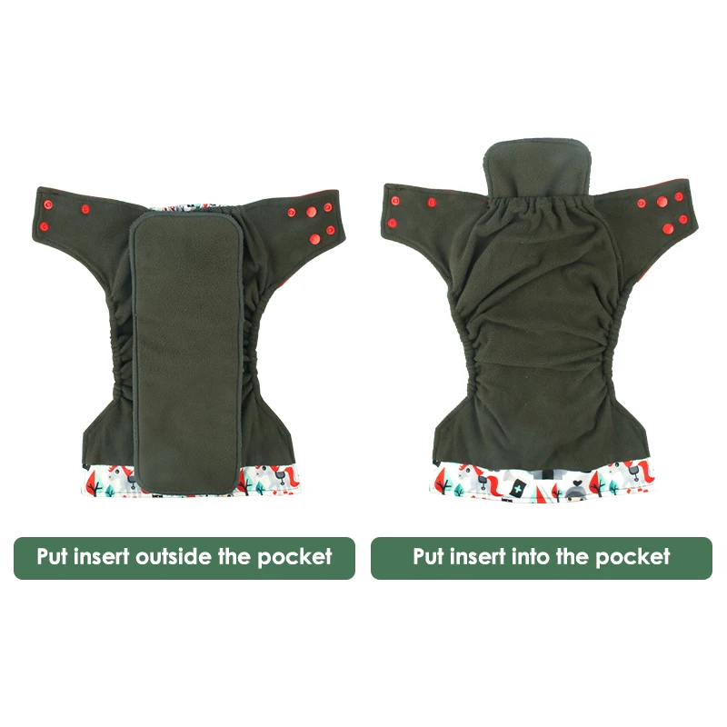 Super Absorbent stay dry 5 layers elastic bamboo charcoal carbon Diaper inserts pads booster bamboo inserts reusable