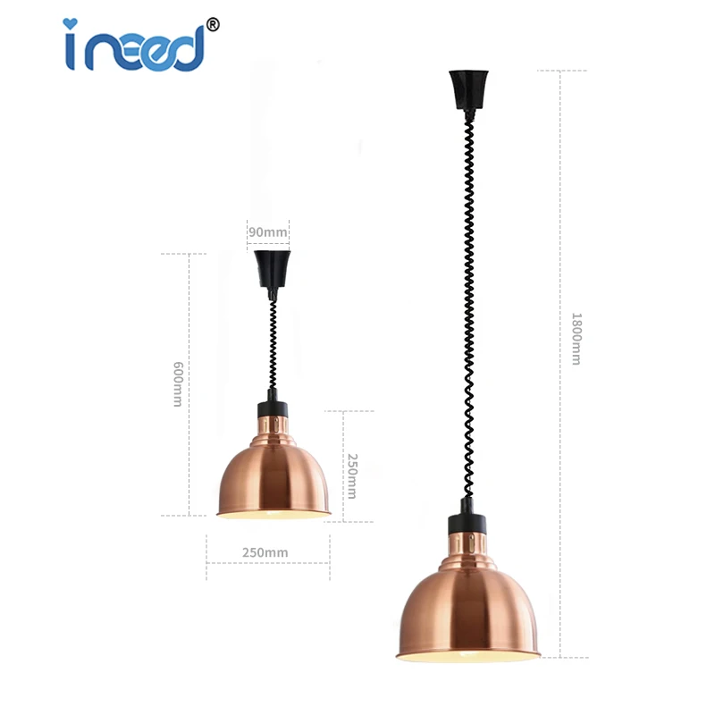 restaurant & hotel supplies elegant hanging ceiling top warmer food heat lamp