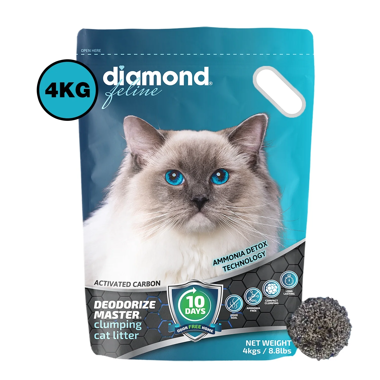 Diamond Brand Label Test 99.99% Odor Lock Bentonite Sand ! Factory Wholesale  Bentonite Cat Litter