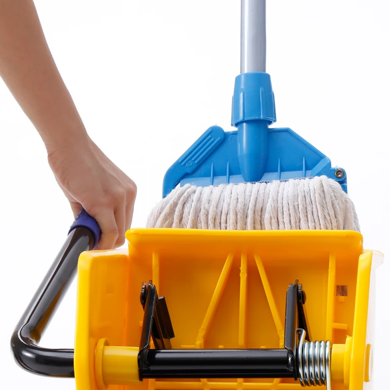 60L Professional Cleaning Trolley Double Bucket With Wringer Mop Wringer Wholesale